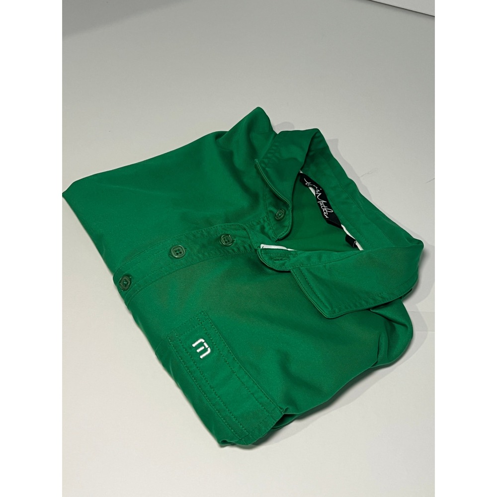 TravisMathew Golf Polo Shirt Mens XL Green Cabo Real Performance S/S Preppy